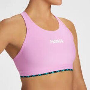Hoka Pink Racerback Sports Bra